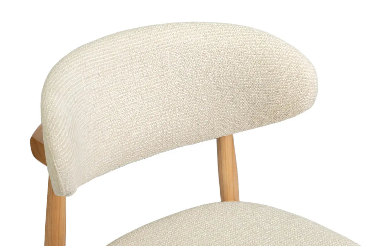 Chaise de Salle à Manger KAYLA en Chêne Massif Beige - 50 x 56 cm