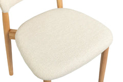 Chaise de Salle à Manger KAYLA en Chêne Massif Beige - 50 x 56 cm