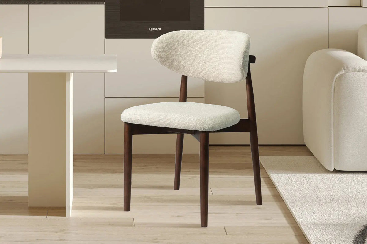Chaise de Salle à Manger KAYLA en Chêne Massif Beige - 50 x 56 cm