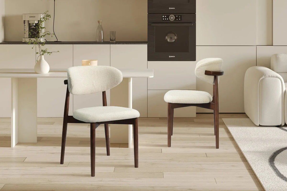 Chaise de Salle à Manger KAYLA en Chêne Massif Beige - 50 x 56 cm