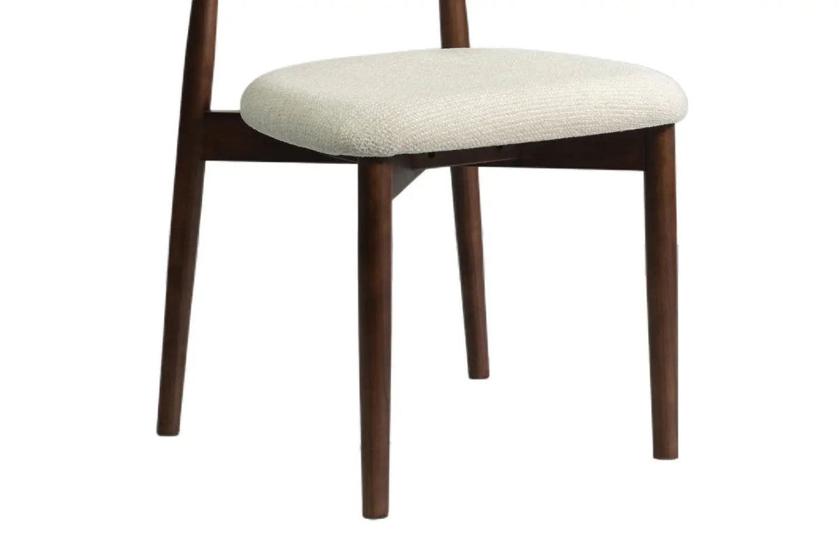 Chaise de Salle à Manger KAYLA en Chêne Massif Beige - 50 x 56 cm