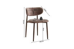 Chaise de Salle à Manger NONYA en Tissu - 48,5 x 53 cm