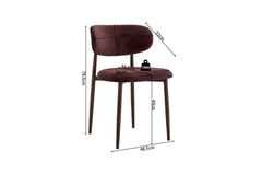 Chaise de Salle à Manger NONYA en Tissu - 48,5 x 53 cm