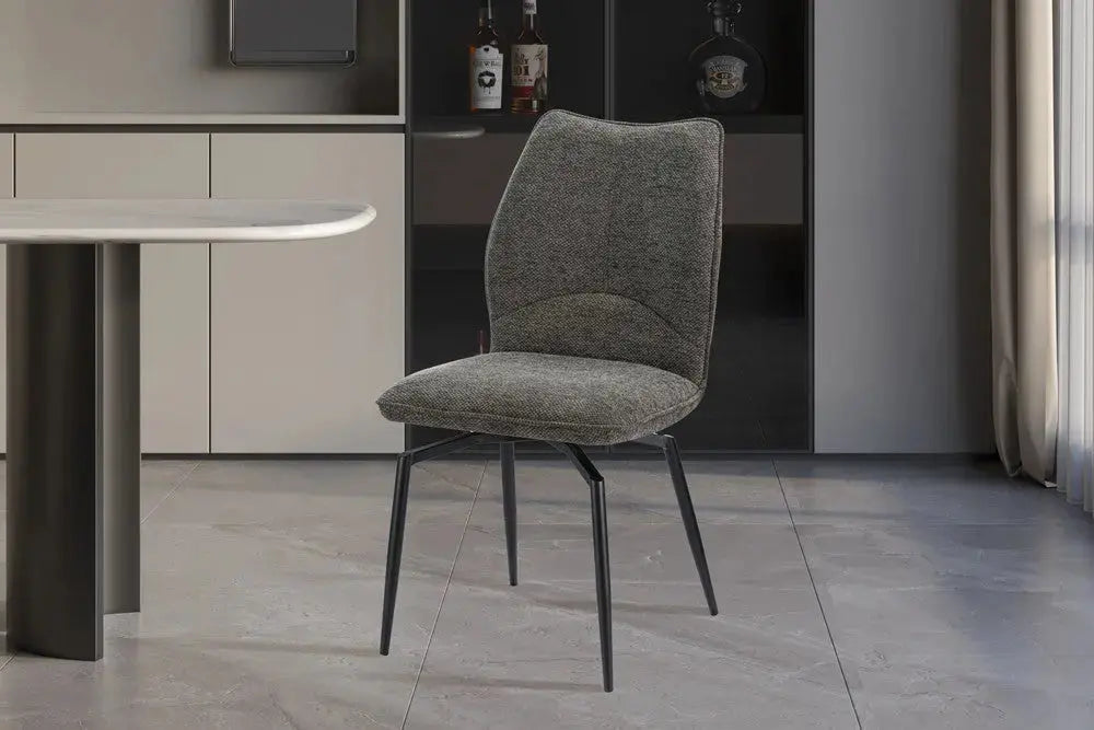 Chaises de Salle à Manger Pivotante LYARA en Tissu - 45,5 x 60 cm