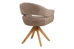 Chaise de Salle à Manger Pivotante avec Pieds en Chêne DOVER - 61 x 58 cm