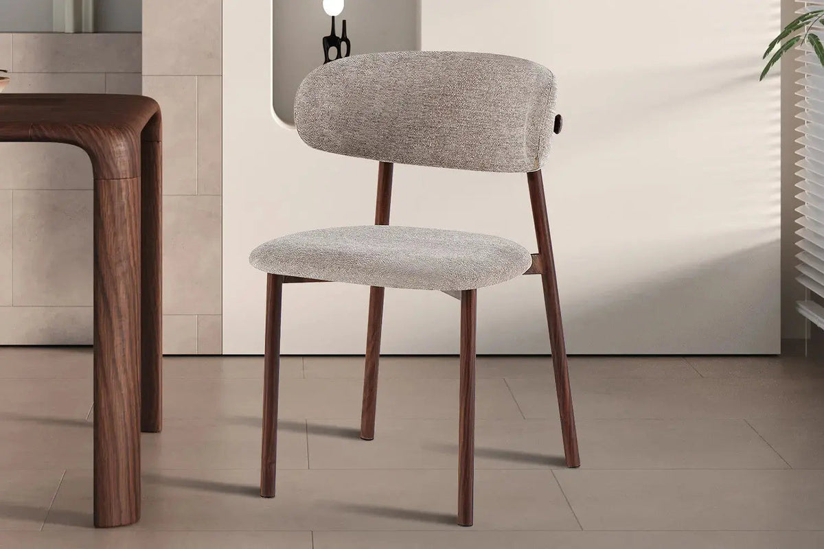 Chaise COCO – Effet noyer et Sable