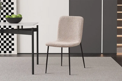 Chaise de Salle à Manger ALICYA Velours Côtelé ou Bouclé - 42 x 57 cm