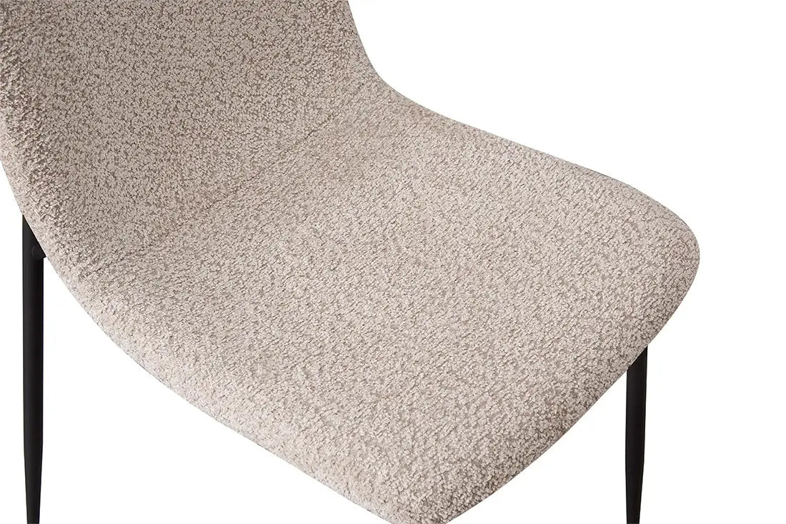Chaise de Salle à Manger ALICYA Velours Côtelé ou Bouclé - 42 x 57 cm