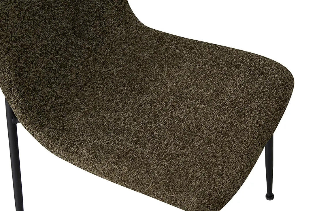 Chaise de Salle à Manger ALICYA Velours Côtelé ou Bouclé - 42 x 57 cm