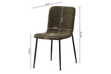 Chaise de Salle à Manger ALICYA Velours Côtelé ou Bouclé - 42 x 57 cm