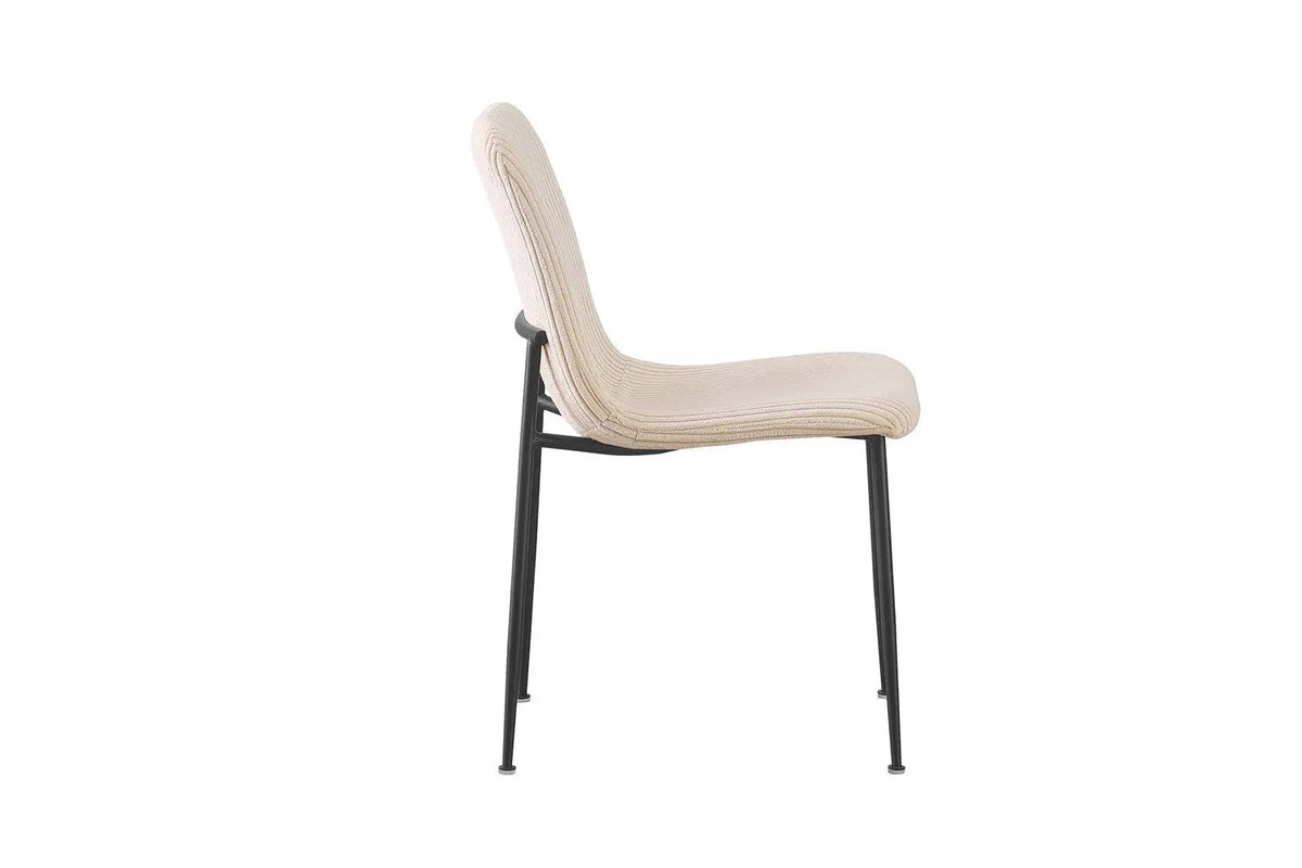 Chaise de Salle à Manger ALICYA Velours Côtelé ou Bouclé - 42 x 57 cm