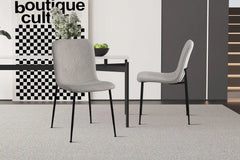 Chaise de Salle à Manger ALICYA Velours Côtelé ou Bouclé - 42 x 57 cm