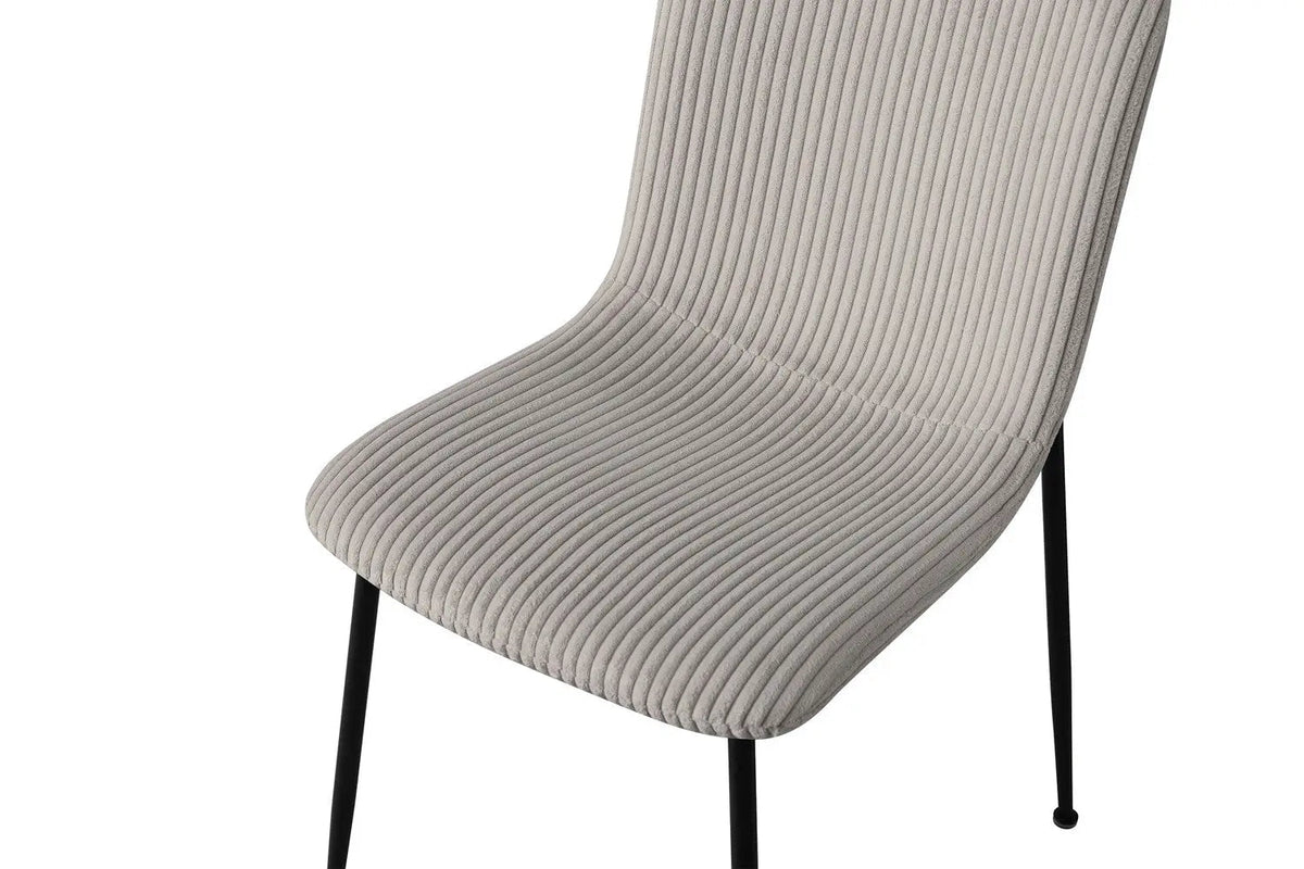 Chaise de Salle à Manger ALICYA Velours Côtelé ou Bouclé - 42 x 57 cm