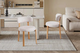 Chaise de salle à manger SAFYA Tissu Beige - 50 x 52 cm