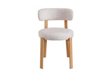 Chaise de salle à manger SAFYA Tissu Beige - 50 x 52 cm