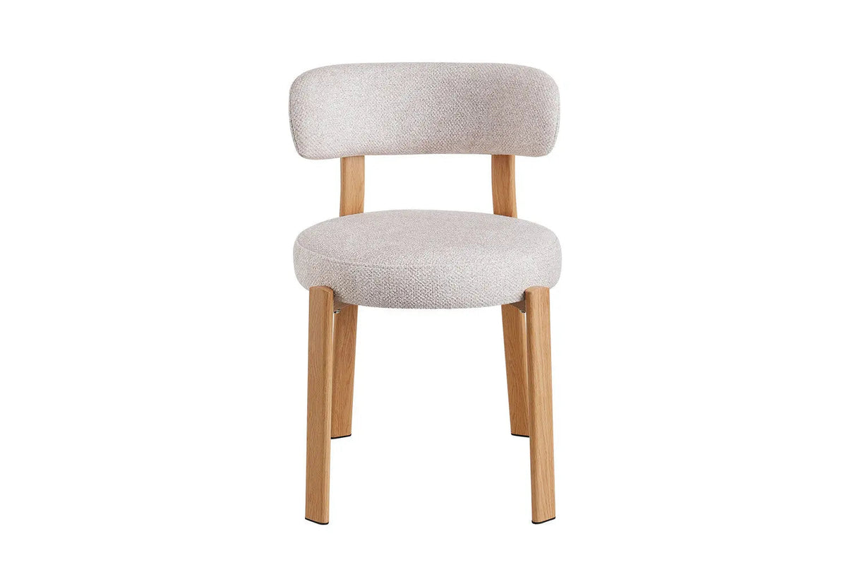 Chaise de salle à manger SAFYA Tissu Beige - 50 x 52 cm