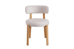Chaise de salle à manger SAFYA Tissu Beige - 50 x 52 cm