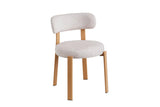 Chaise de salle à manger SAFYA Tissu Beige - 50 x 52 cm