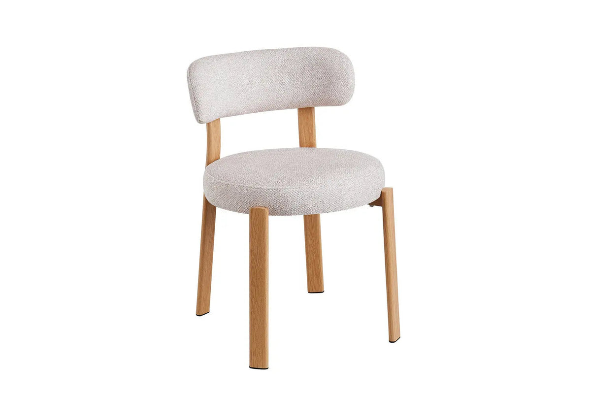 Chaise de salle à manger SAFYA Tissu Beige - 50 x 52 cm
