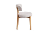 Chaise de salle à manger SAFYA Tissu Beige - 50 x 52 cm