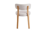 Chaise de salle à manger SAFYA Tissu Beige - 50 x 52 cm