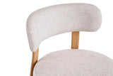 Chaise de salle à manger SAFYA Tissu Beige - 50 x 52 cm