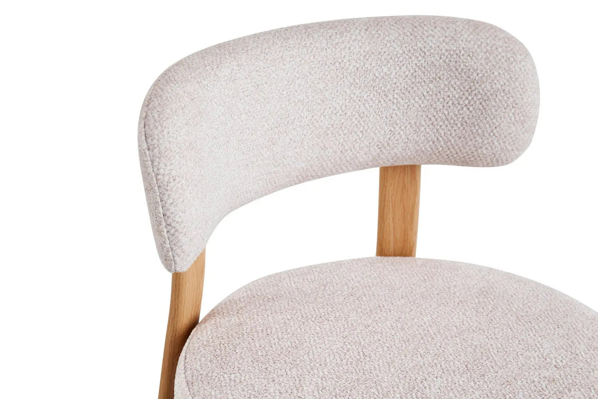 Chaise de salle à manger SAFYA Tissu Beige - 50 x 52 cm