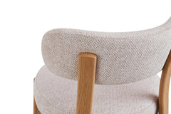 Chaise de salle à manger SAFYA Tissu Beige - 50 x 52 cm