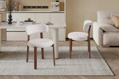 Chaise de salle à manger SAFYA Tissu Beige - 50 x 52 cm