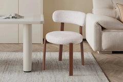 Chaise de salle à manger SAFYA Tissu Beige - 50 x 52 cm