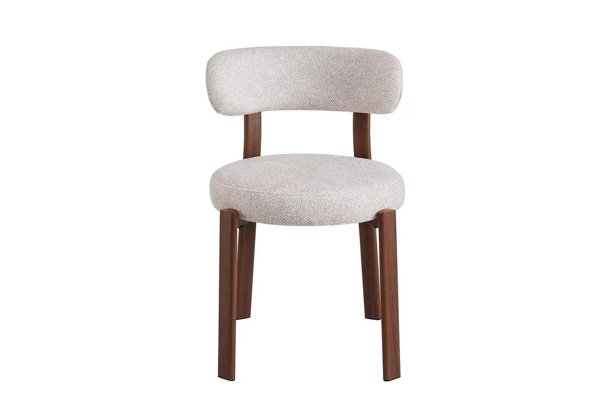 Chaise de salle à manger SAFYA Tissu Beige - 50 x 52 cm