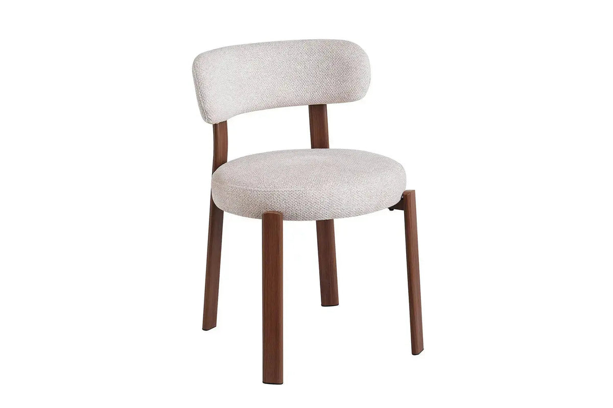 Chaise de salle à manger SAFYA Tissu Beige - 50 x 52 cm
