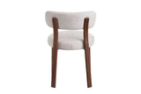 Chaise de salle à manger SAFYA Tissu Beige - 50 x 52 cm