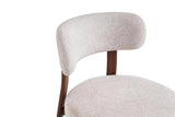 Chaise de salle à manger SAFYA Tissu Beige - 50 x 52 cm