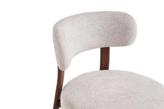 Chaise de salle à manger SAFYA Tissu Beige - 50 x 52 cm