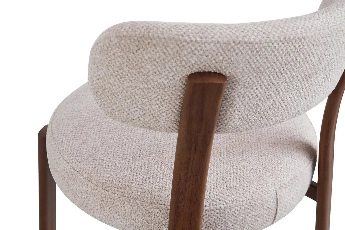 Chaise de salle à manger SAFYA Tissu Beige - 50 x 52 cm