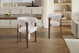 Chaise de salle à manger avec Accoudoirs SAFYA Tissu Beige - 60 x 52 cm