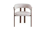Chaise de salle à manger avec Accoudoirs SAFYA Tissu Beige - 60 x 52 cm
