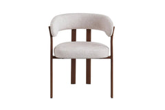 Chaise de salle à manger avec Accoudoirs SAFYA Tissu Beige - 60 x 52 cm