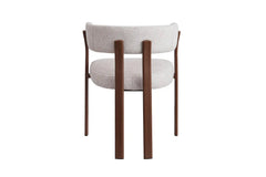 Chaise de salle à manger avec Accoudoirs SAFYA Tissu Beige - 60 x 52 cm