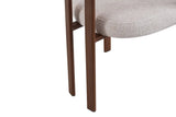 Chaise de salle à manger avec Accoudoirs SAFYA Tissu Beige - 60 x 52 cm