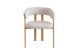 Chaise de salle à manger avec Accoudoirs SAFYA Tissu Beige - 60 x 52 cm