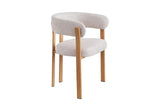 Chaise de salle à manger avec Accoudoirs SAFYA Tissu Beige - 60 x 52 cm