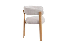 Chaise de salle à manger avec Accoudoirs SAFYA Tissu Beige - 60 x 52 cm