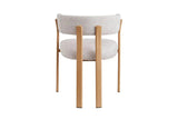 Chaise de salle à manger avec Accoudoirs SAFYA Tissu Beige - 60 x 52 cm
