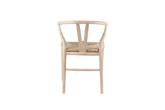 Chaise en Bois d'Orme avec l'Assise Tissé en Jonc de Mer BARTY - 55 x 52.5cm