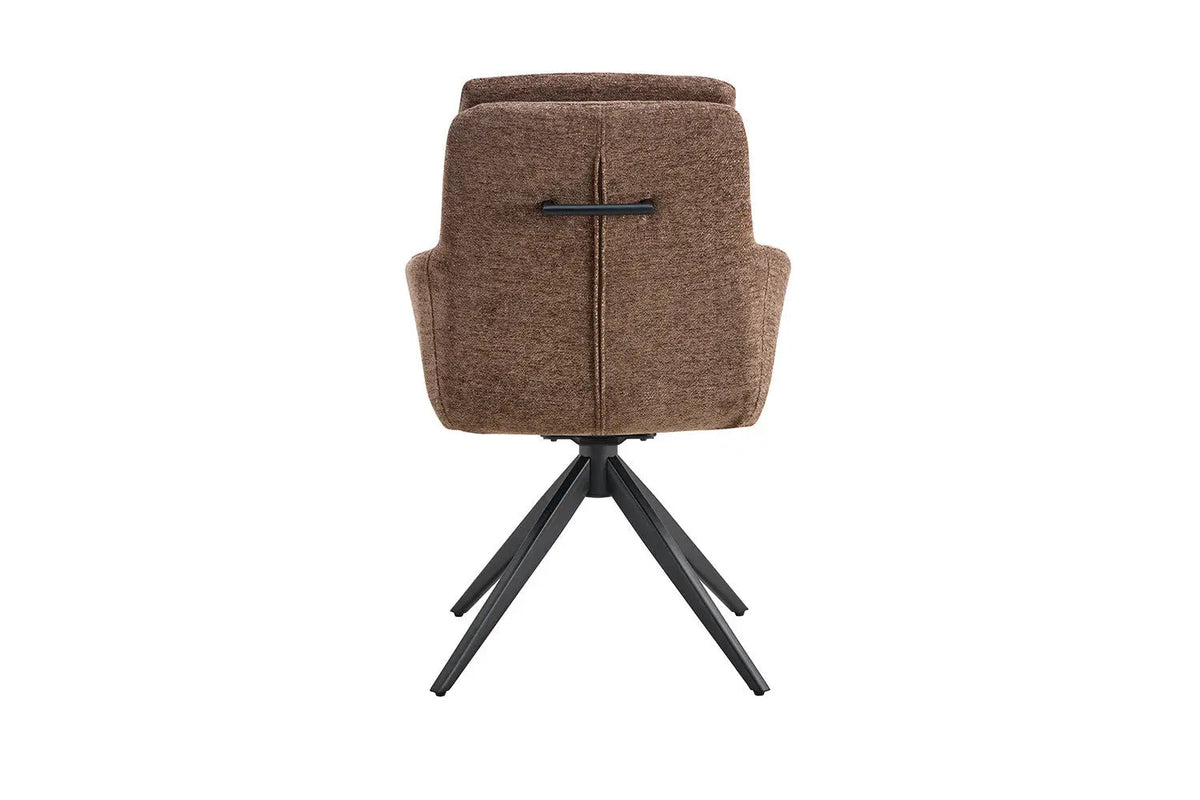 Chaises Pivotantes de Salle à Manger LISAYA avec Accoudoirs - 92,5 x 60,5 cm