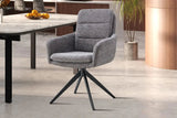 Chaises Pivotantes de Salle à Manger LISAYA avec Accoudoirs - 92,5 x 60,5 cm
