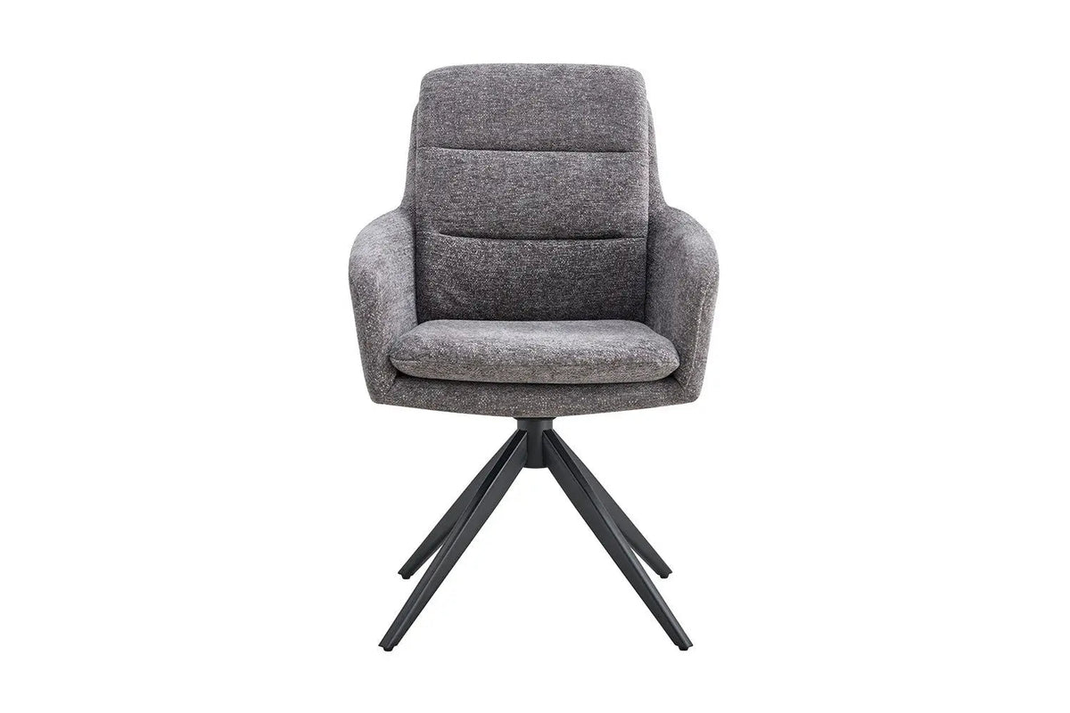 Chaises Pivotantes de Salle à Manger LISAYA avec Accoudoirs - 92,5 x 60,5 cm