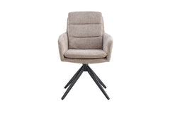 Chaises Pivotantes de Salle à Manger LISAYA avec Accoudoirs - 92,5 x 60,5 cm